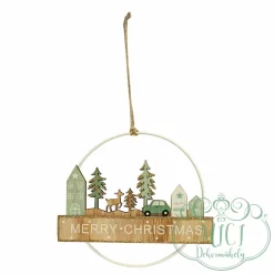 Fa karácsonyi dísz; ajtókopogató; formájának kitűnően alkalmazkodik a lakás stílusához.