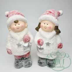 Karácsonyi dekoráció; kerámia/polyresin figura. Tökéletes ajándék lehet