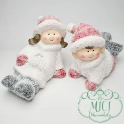 Karácsonyi dekoráció; kerámia/polyresin figura. Tökéletes ajándék lehet