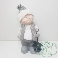 Karácsonyi dekoráció; kerámia/polyresin figura. Tökéletes ajándék lehet