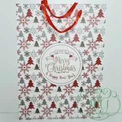 Ez a praktikus ajándéktasak megoldás a csomagolási problémákra. Fényes kartonpapírból készült dekoratív ajádéktáska; szalag füllel.