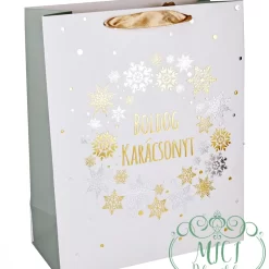 Ez a praktikus ajándéktasak megoldás a csomagolási problémákra. Fényes kartonpapírból készült dekoratív ajádéktáska; szalag füllel. Ajándék tasak mérete: 11*14cm; 18*20cm; 26*30cm