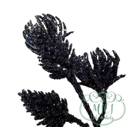 Pick ág; dekorációs ág/ágacska; Csillogó dekorációs alapanyag; Glitteres ágacska; betűzós szárral; virág-leveles csokros jellegű home decor; glitteres/flitteres csillámos ágacskák. Kiegészítője lehet: karácsonyi