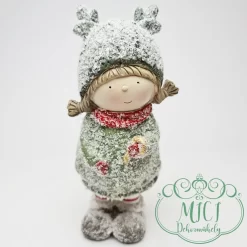 Karácsonyi dekoráció; kerámia/polyresin figura. Tökéletes ajándék lehet