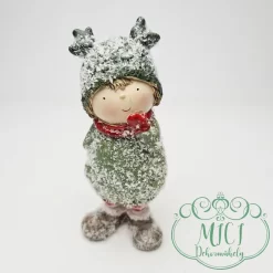 Karácsonyi dekoráció; kerámia/polyresin figura. Tökéletes ajándék lehet