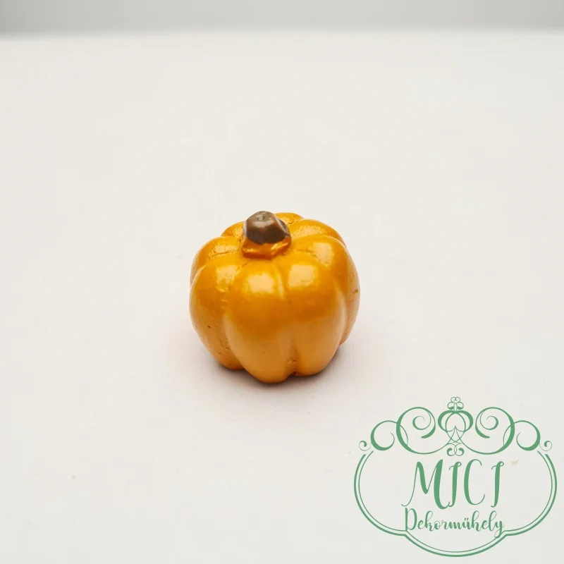 Dísztök; sárga őszi tök; 1,8*2,8cm; polyresin - Image 2