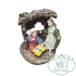 Karácsonyi Ünnepi dekoráció. Betlehem-Szent család. Kézzel festett