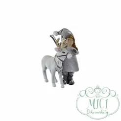 Karácsonyi dekoráció; Kerámia/polyresin figura. Tökéletes ajándék lehet