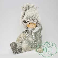 Karácsonyi dekoráció; kerámia/polyresin figura. Tökéletes ajándék lehet