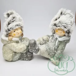 Karácsonyi dekoráció; kerámia/polyresin figura. Tökéletes ajándék lehet