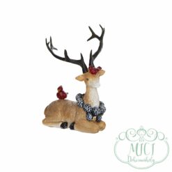 Alternative view of Szarvas madárral; glitteres barna; poly 5x10,5x15cm