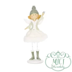 Karácsonyi dekoráció; kerámia/polyresin figura. Tökéletes ajándék lehet
