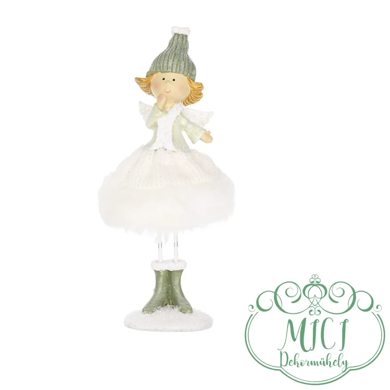 Karácsonyi dekoráció; kerámia/polyresin figura. Tökéletes ajándék lehet