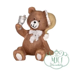 Karácsonyi dekoráció. Medve - maci. Kiváló ajándék karácsonyra; születésnapra; névnapra. Díszítheted vele otthonod. Téli; ünnepi hangulatot teremthetsz. Az adventi koszorú mellett