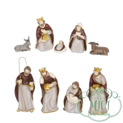 Karácsonyi Ünnepi dekoráció. Betlehem-Szent család. Kézzel festett