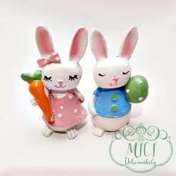Tavaszi-Húsvéti apró kütyü; kicsi nyuszi dekoráció; home decor kiegészítő. Díszítő elemként használhatod lakásdekorációk