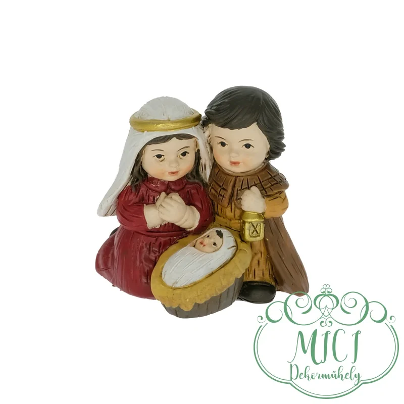 Karácsonyi Ünnepi dekoráció. Betlehem-Szent család. Kézzel festett