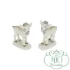Őszi/Téli; Karácsonyi dekoráció; “Kerámia”-Polyresin figura. Szarvas-Őzike család. Tökéletes ajándék lehet