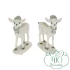 Őszi/Téli; Karácsonyi dekoráció; “Kerámia”-Polyresin figura. Szarvas-Őzike család. Tökéletes ajándék lehet