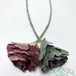 Alternative view of Zöld növény; Káposzta virág; lila/zöldes; szárral együtt 39cm; virág rész 10cm -es átmérőjű
