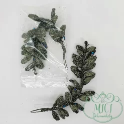 Csillogó dekorációs alapanyag; ág 10-14cm hosszú; 3cm széles. Kiegészítője lehet: karácsonyi
