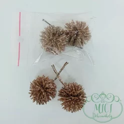 Csillogó dekorációs alapanyag; szúrós gubacs 2db/csomag;  2