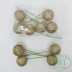 Csillogó dekorációs alapanyag; csillám golyó;  Kiegészítője lehet: karácsonyi