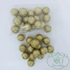 Csillogó dekorációs alapanyag; csillám golyó;  Kiegészítője lehet: karácsonyi