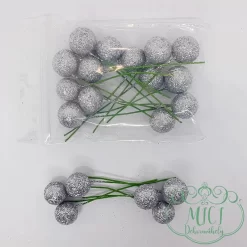 Csillogó dekorációs alapanyag; csillám golyó;  Kiegészítője lehet: karácsonyi