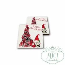 Egyedi fa tábla; kiegészítője lehet karácsonyi asztaldísznek; koszorúnak; ajtó kopogtatónak; adventi dekorációnak; egyéb dekorációs termékeknek.