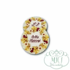 Egyedi fa tábla; kiegészítője lehet karácsonyi asztaldísznek; koszorúnak; ajtó kopogtatónak; adventi dekorációnak; egyéb dekorációs termékeknek.