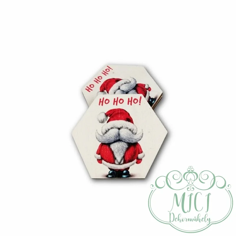HEXAGON- MIKULÁS-MANÓ 6,5X7,5CM - micidekor.hu