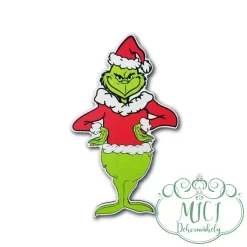 Egyedi karácsonyi GRINCS-es fa tábla; kiegészítője lehet karácsonyi/ünnepi asztaldísznek; koszorúnak; ajtó kopogtatónak; egyéb dekorációs termékeknek. Felhasználhatod akár hűtőmágnes készítéséhez is.