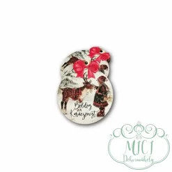 Egyedi fa tábla; kiegészítője lehet karácsonyi asztaldísznek; koszorúnak; ajtó kopogtatónak; adventi dekorációnak; egyéb dekorációs termékeknek.