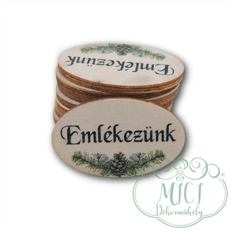 Egyedi fa tábla; kiegészítője lehet sírdisznek; koszorúnak; egyéb kegyeleti termékeknek.