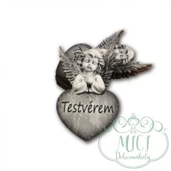 Egyedi fa tábla; kiegészítője lehet sírdisznek; koszorúnak; egyéb kegyeleti termékeknek.