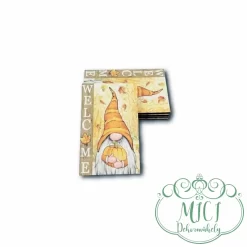 Egyedi őszi fa tábla; kiegészítője lehet otthonod dekorációjának; asztaldísznek; koszorúnak; ajtó kopogtatónak; egyéb dekorációs termékeknek. Felhasználhatod akár hűtőmágnes készítéséhez is.