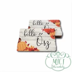 Egyedi őszi fa tábla; kiegészítője lehet otthonod dekorációjának; asztaldísznek; koszorúnak; ajtó kopogtatónak; egyéb dekorációs termékeknek. Felhasználhatod akár hűtőmágnes készítéséhez is.