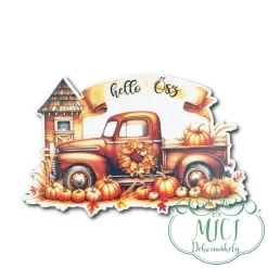 Egyedi fa tábla; kiegészítője lehet őszi asztaldísznek; koszorúnak; ajtó kopogtatónak; egyéb dekorációs termékeknek. Felhasználhatod akár hűtőmágnes készítéséhez is.