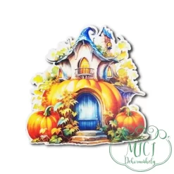 Egyedi fa tábla; kiegészítője lehet őszi asztaldísznek; koszorúnak; ajtó kopogtatónak; egyéb dekorációs termékeknek. Felhasználhatod akár hűtőmágnes készítéséhez is.