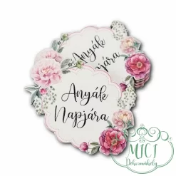 Anyáknapi fa táblácska. Egyedi fa tábla; kiegészítője lehet; koszorúnak; ajtó kopogtatónak; egyéb dekorációs termékeknek. Felhasználhatod akár hűtőmágnes készítéséhez is.