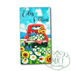 Egyedi fa tábla; kiegészítője lehet tavaszi/húsvéti asztaldísznek; koszorúnak; ajtó kopogtatónak; egyéb dekorációs termékeknek. Felhasználhatod akár hűtőmágnes készítéséhez is.