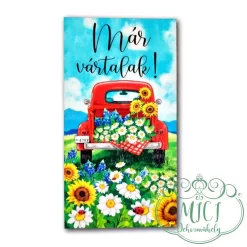 Egyedi fa tábla; kiegészítője lehet tavaszi/húsvéti asztaldísznek; koszorúnak; ajtó kopogtatónak; egyéb dekorációs termékeknek. Felhasználhatod akár hűtőmágnes készítéséhez is.