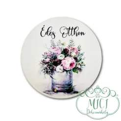 Egyedi fa tábla; kiegészítője lehet tavaszi/húsvéti asztaldísznek; koszorúnak; ajtó kopogtatónak; egyéb dekorációs termékeknek. Felhasználhatod akár hűtőmágnes készítéséhez is.