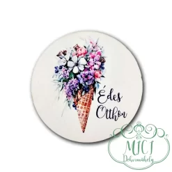 Egyedi fa tábla; kiegészítője lehet tavaszi/húsvéti asztaldísznek; koszorúnak; ajtó kopogtatónak; egyéb dekorációs termékeknek. Felhasználhatod akár hűtőmágnes készítéséhez is.