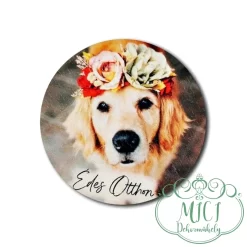 Egyedi fa tábla; kiegészítője lehet tavaszi/húsvéti asztaldísznek; koszorúnak; ajtó kopogtatónak; egyéb dekorációs termékeknek. Felhasználhatod akár hűtőmágnes készítéséhez is.